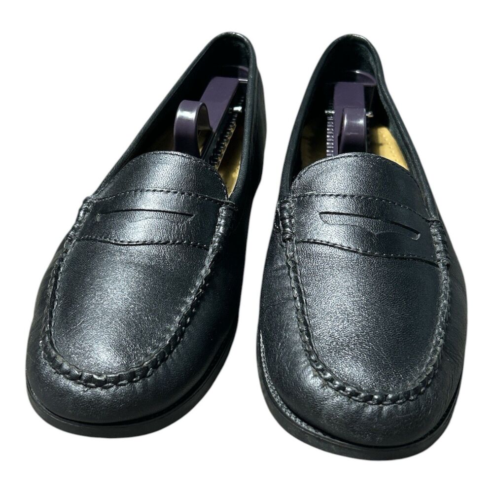 GH Bass & Co Weejuns Kathleen Penny Loafers Flats Shoes Women's 9 Wide Black